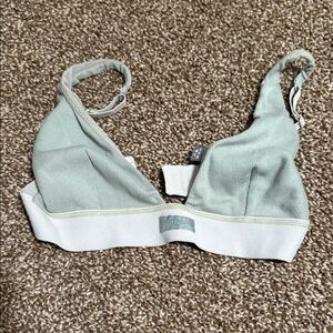 SKIMS Ribbed Bralette in Light Gray